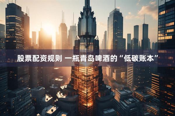 股票配资规则 一瓶青岛啤酒的“低碳账本”